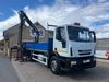 Iveco Eurocargo 180E25S 4X2 DAY CAB 18 TONNE 17FT2 ALLOY DROPSIDE CRANE WITH BRICK GRAB