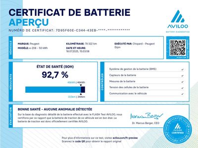 Peugeot 208 BUSINESS ELECTRIQUE 208 electrique 50 kwh 136ch Active Business
